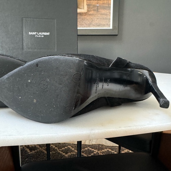 Saint Laurent Paris ankle boots suede with chain authentic - Picture 2 of 16